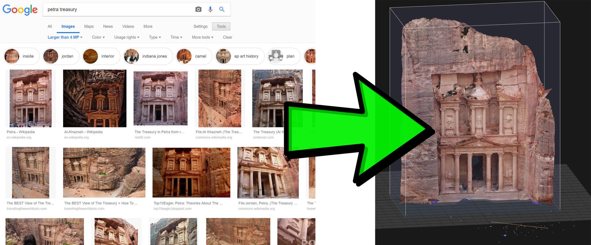 How I 3D scanned the Treasury at Petra without leaving home